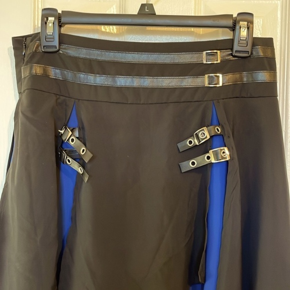 Dressfo Womens Chiffon Asymmetric Layered Skirt Buckles, Size 8 - Picture 3 of 5